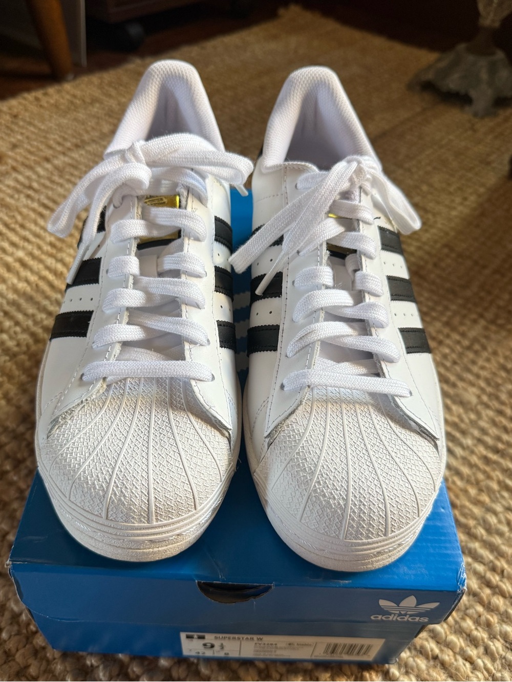 ⚜️ ADIDAS SUPERSTAR W SNEAKER WHITE BLACK SIZE 9.5 NEW WITH BOX ⚜️